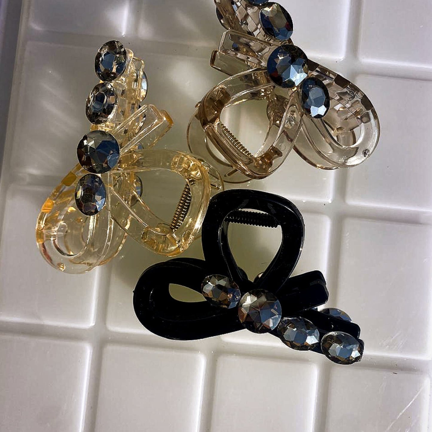 Crystal Beads Hair Catcher Clip