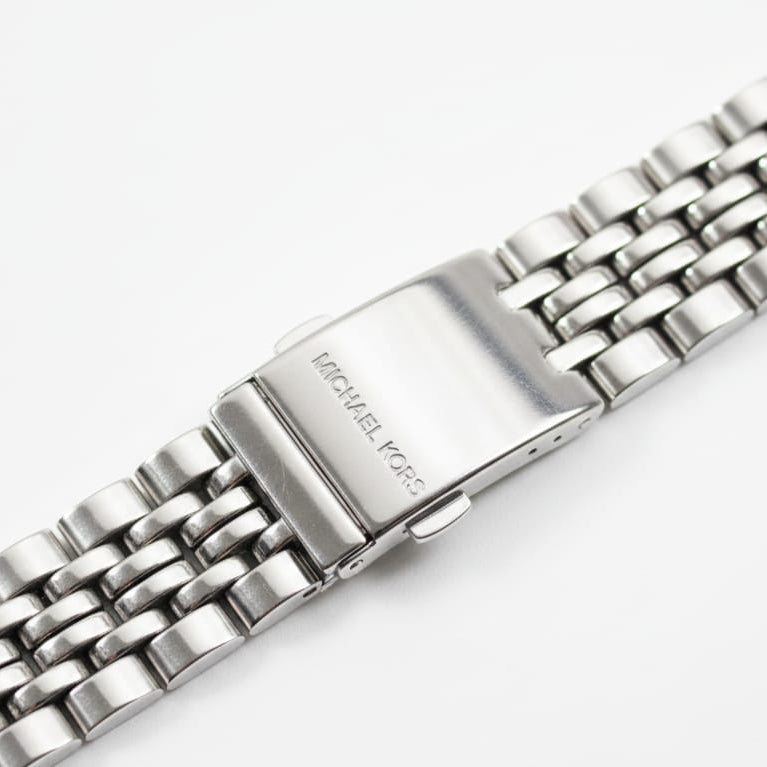 Ladies' Emerald Green Cushion-Cut Watch with Crystal Bezel & Silver Bracelet