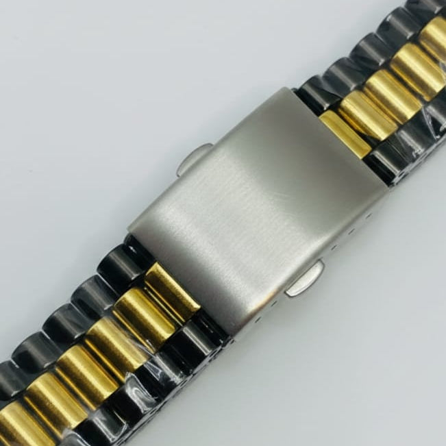 The Duo Elite: His & Hers Two-Tone Gold & Black Luxury Watches"