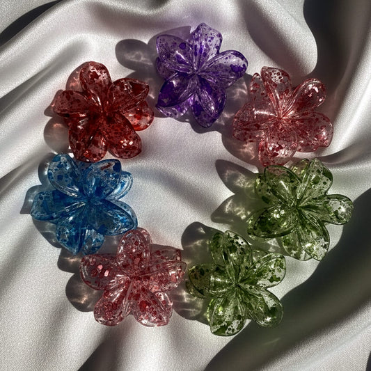 Floral Full Drop Hair Catcher Clips – Set of 3