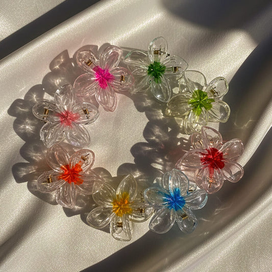 Floral Mid Drop Hair Catcher Clips – Set of 3