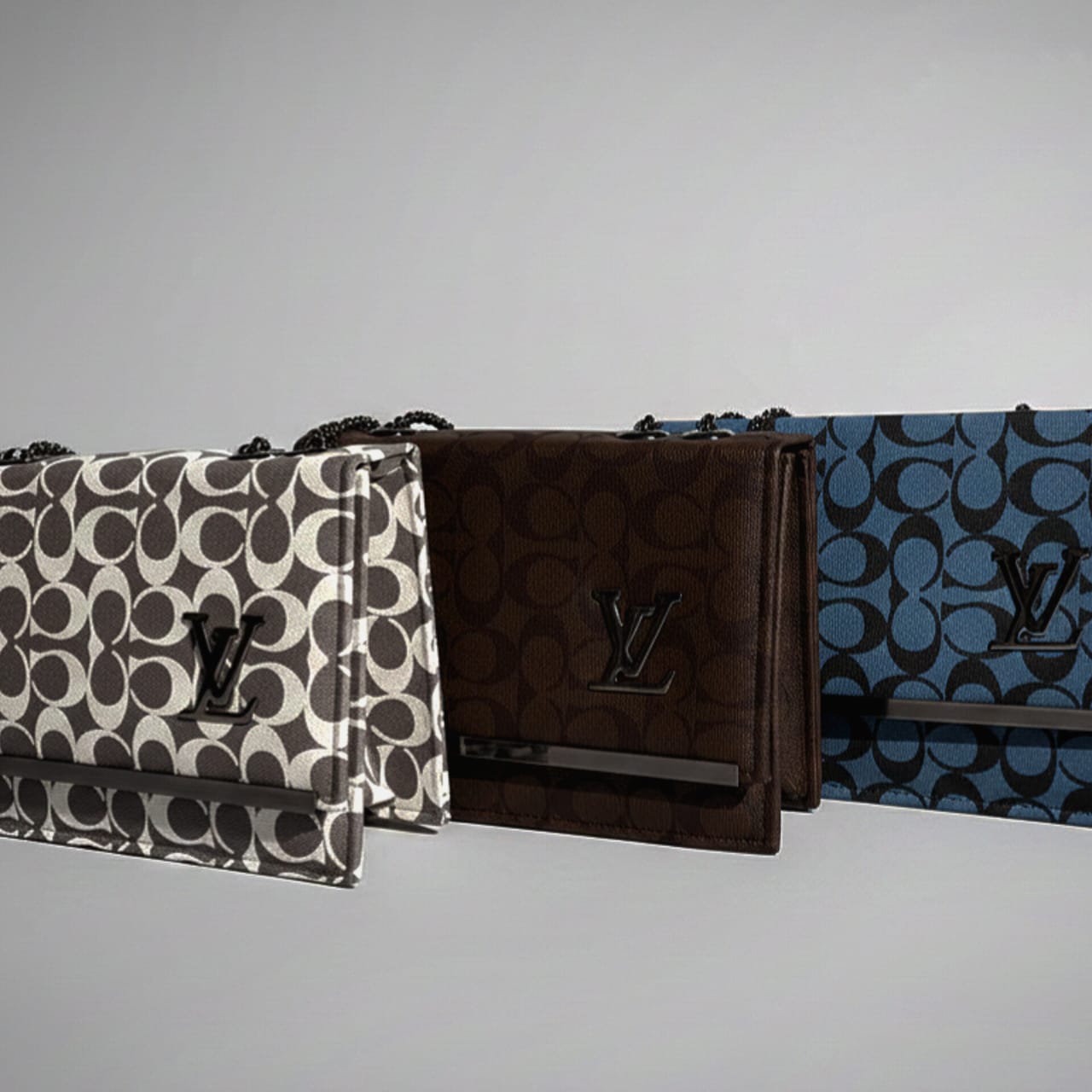 Diamond-Clasp Structured Shoulder Bag