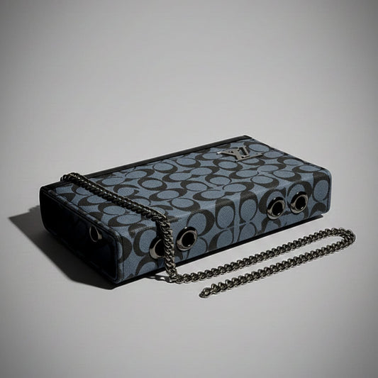 Diamond-Clasp Structured Shoulder Bag