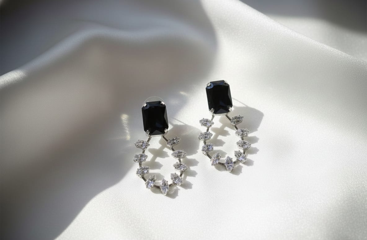 Emerald & Diamond Drop Earrings