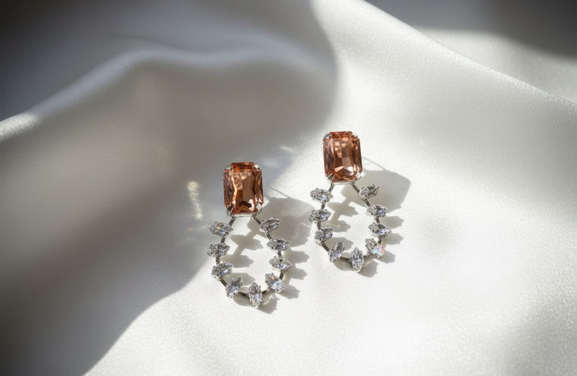 Emerald & Diamond Drop Earrings