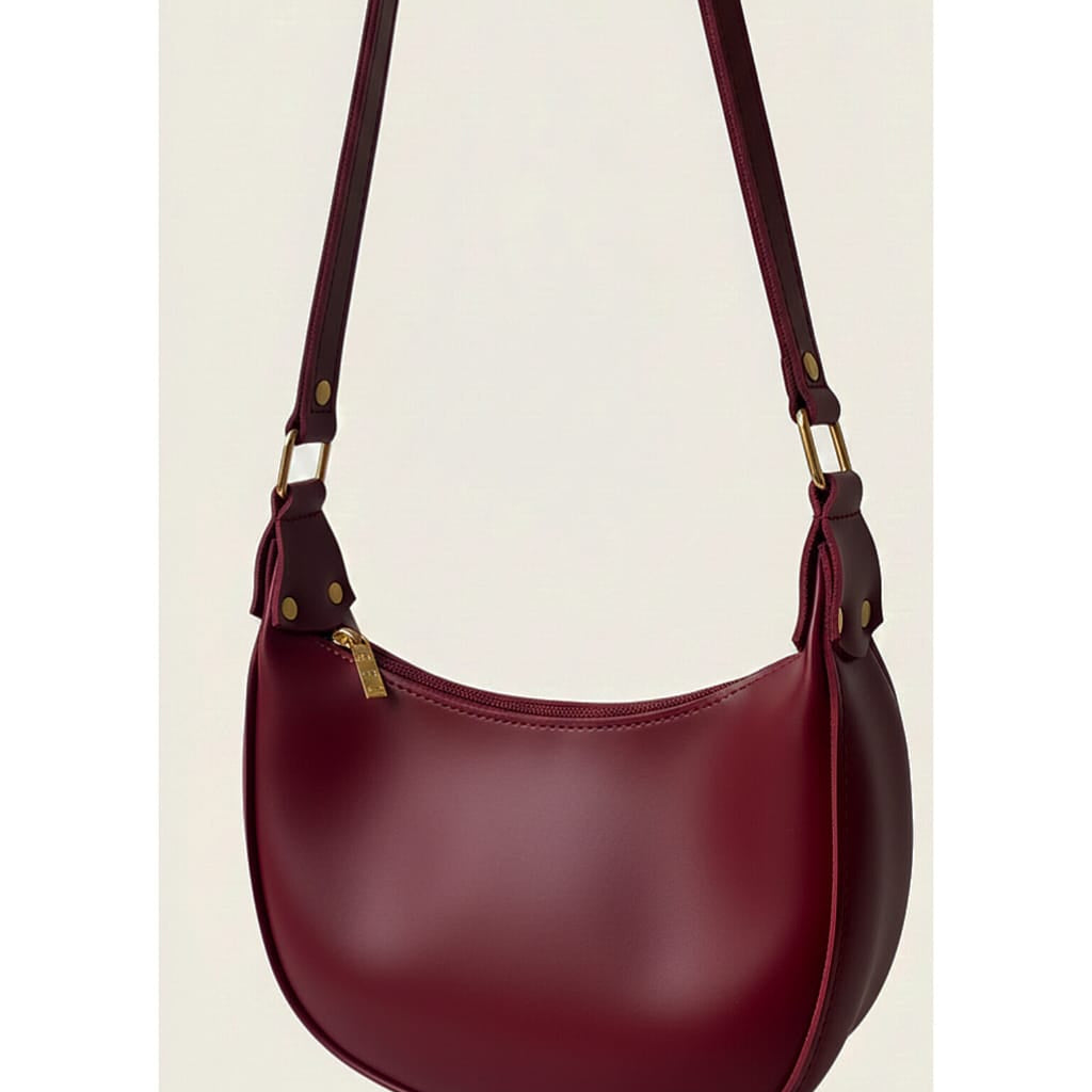 Half-Moon Diamond-Clasp Shoulder Bag