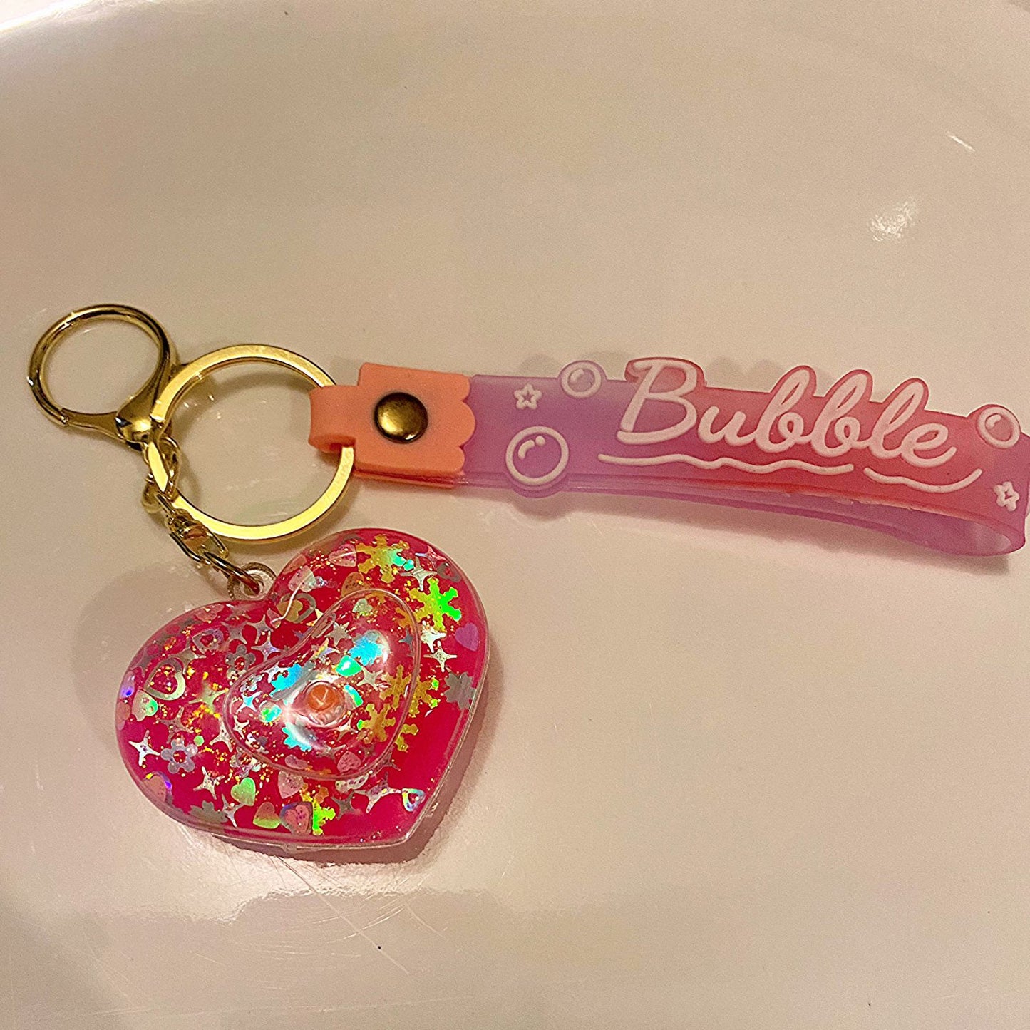 Bubble Heart Rope KeyChain
