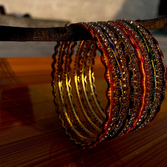 Antique Gold Leaf-Charm Bangles